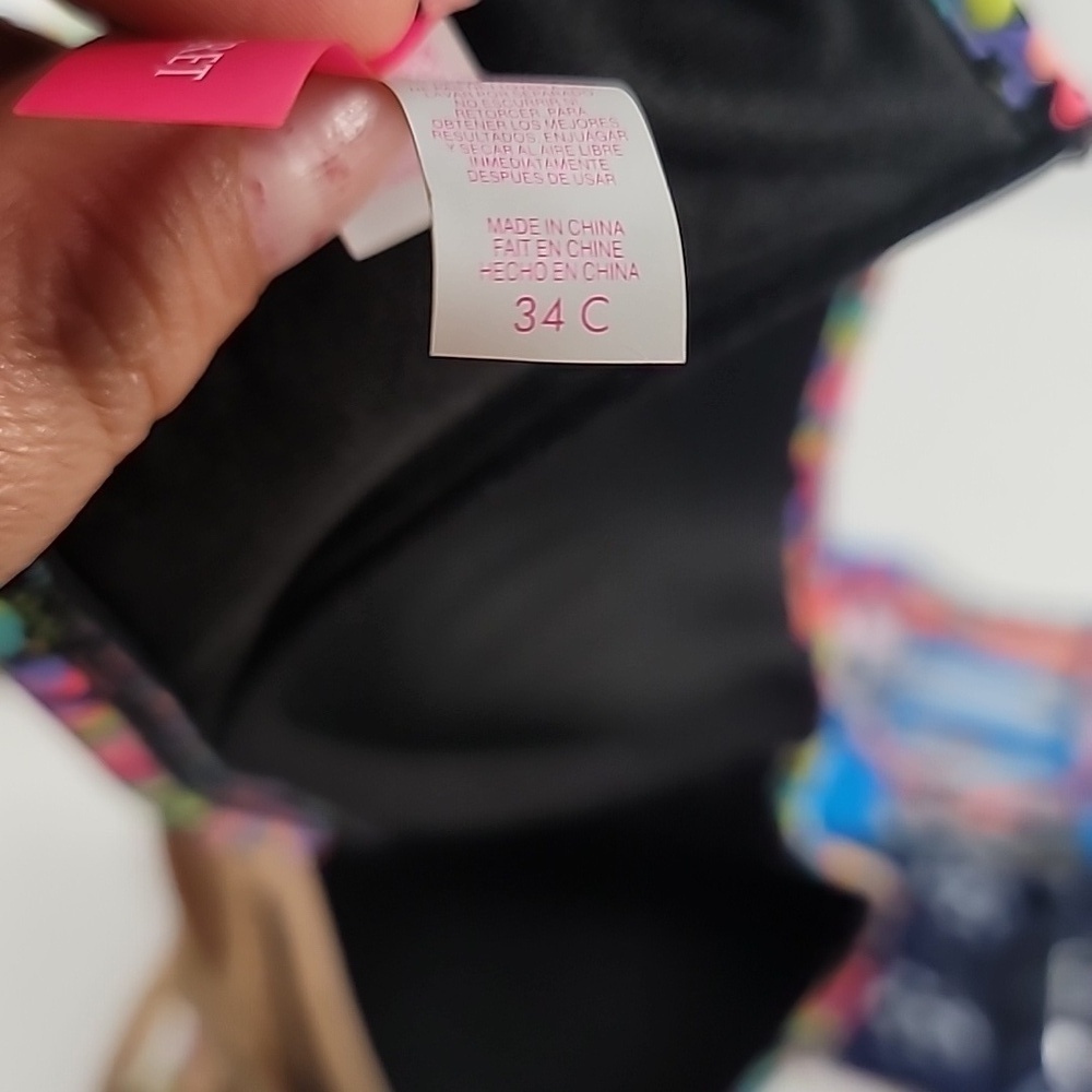 2 Multicolor Victoria’s Secret Bikini Top + bottom - Picture 4 of 7
